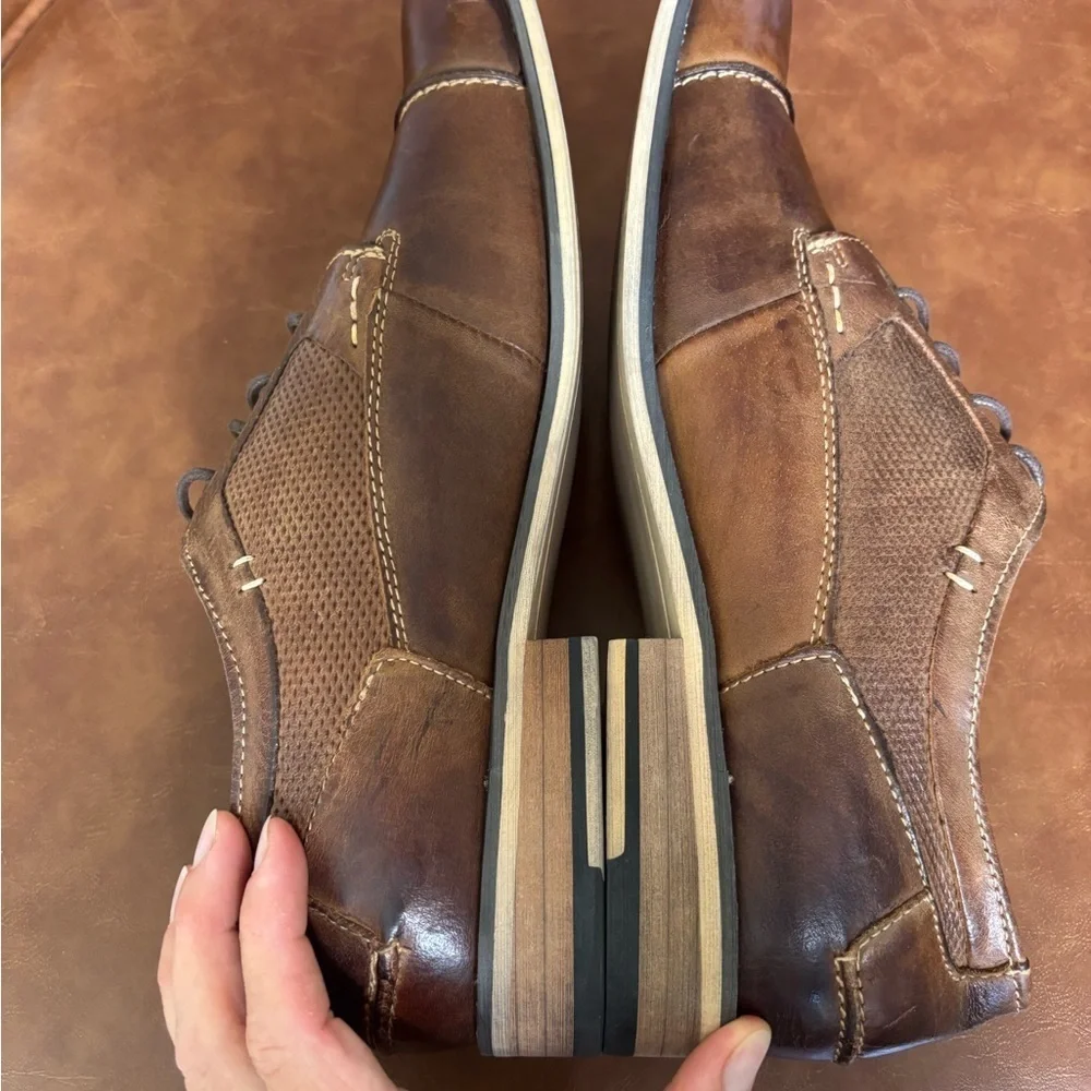 Steve Madden Jagwar Cap Toe Oxford Cognac Brown Leather Preppy Academia  11.5